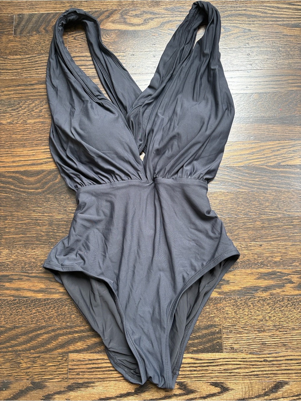 Allihop Plunge One-Piece Swimsuit - Black